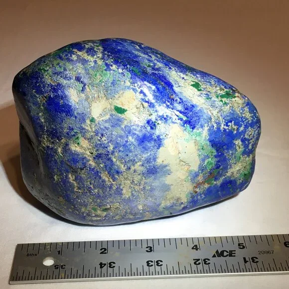 2.5 lbs Azurite polished nodule with Malachite